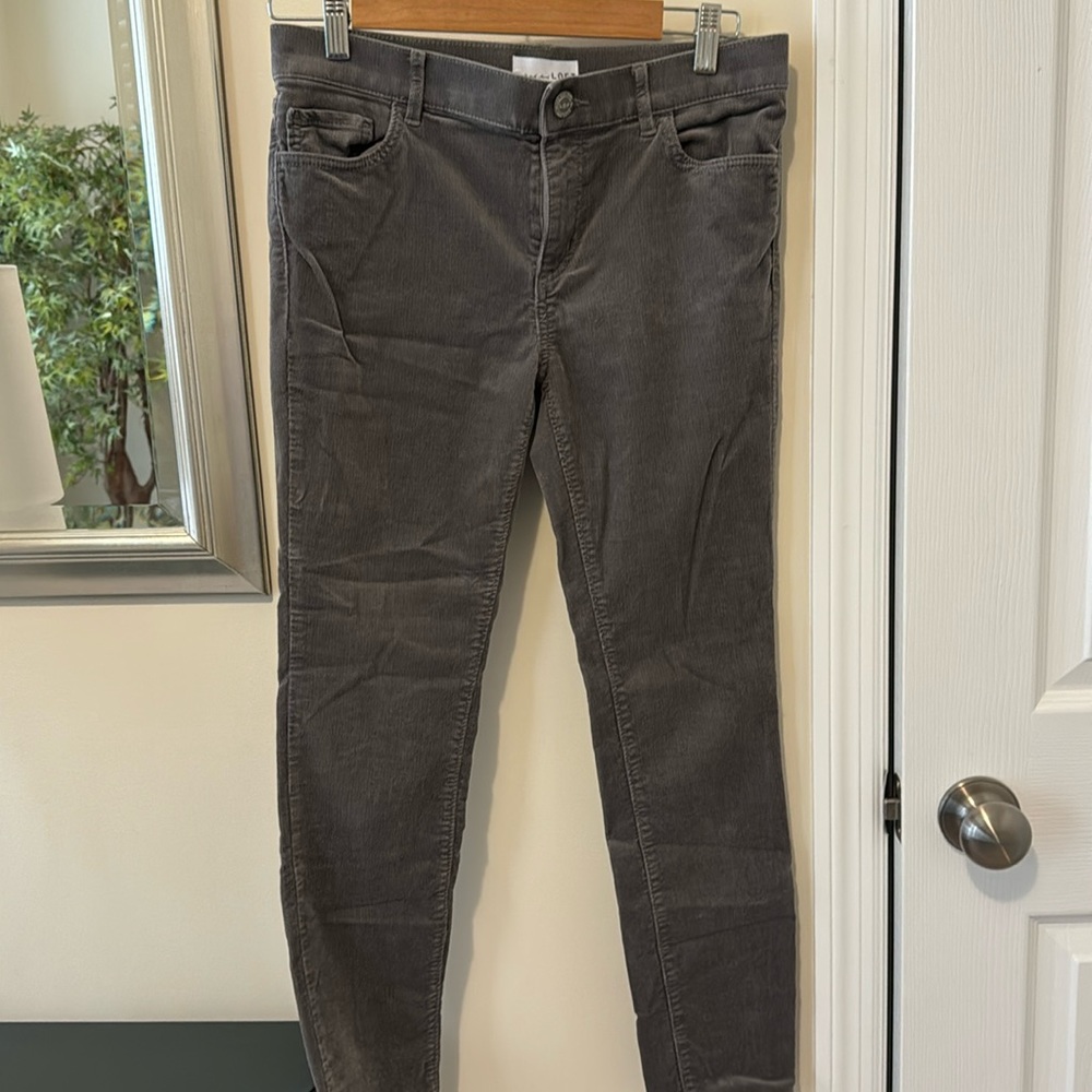 Loft Modern Skinny Gray Cords
